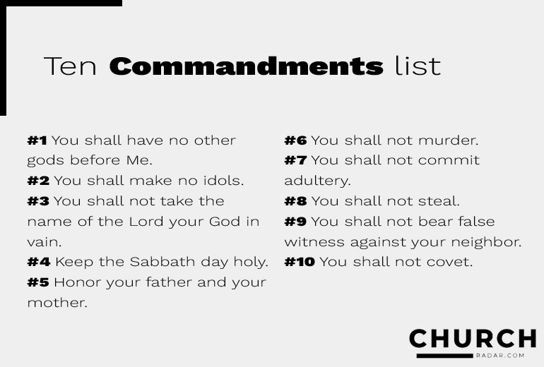 Ten Commandments List